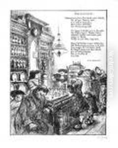 Schnapsdestille. by Heinrich Zille