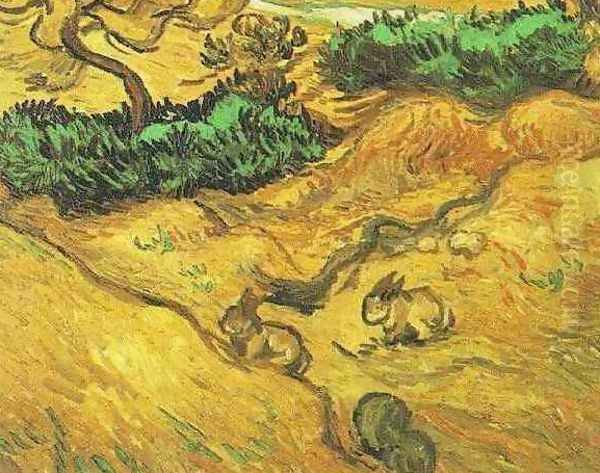 Field With Two Rabbits - view 1