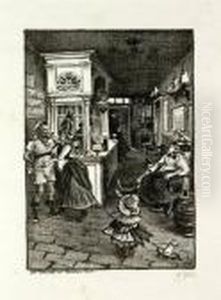 Bei Tubbecke In Stralow 1875 by Heinrich Zille