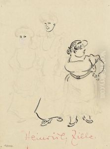 Drei Dienstmadchen by Heinrich Zille