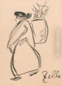 Woman Carrying A Sack
