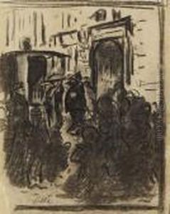 Der Grune Wagen by Heinrich Zille