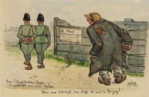 Wer Mir Beleidigt, Den Stos Ich Aus'n Anzug! by Heinrich Zille