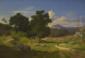 Felsige Baumlandschaft by August Albert Zimmermann