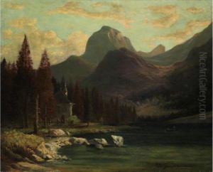 Der Hintersee Bei Berchtesgaden by August Albert Zimmermann
