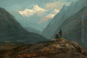 Alpenpanorama Bei Fuschl by August Albert Zimmermann