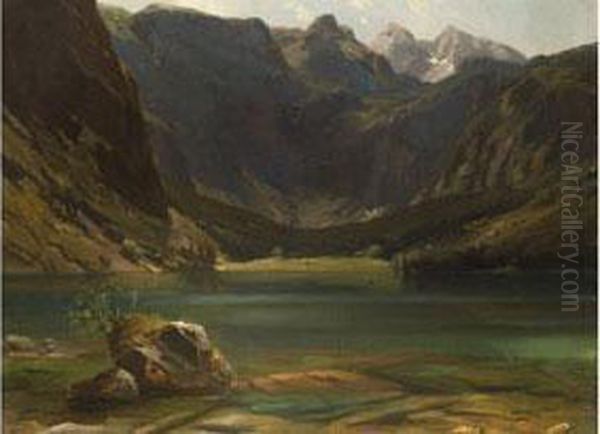 Alpensee
Ol Auf Leinwand. - view 1