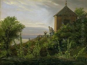 Die Elbhange Bei Dresden Mit Weinstocken Und Einem Holzpavillon