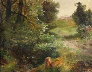Drivewayalong A Brook In A Summery Landscape