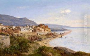 Veduta Di Bordighera Sulla Riviera Italiana