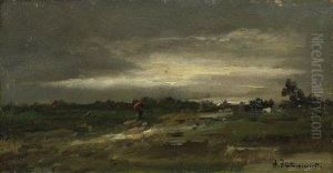 Tempest Mood. Signed Bottom Right: A. Zimmermann by August Albert Zimmermann