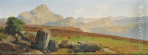 Mountain Landscape by August Albert Zimmermann