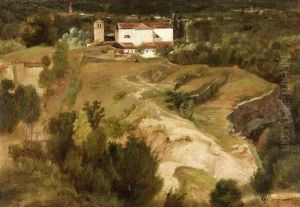 Italian Landscape With A Church On A Bank Italian Landscape With A Church On A Bank