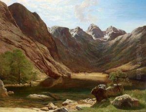 Der Gosausee Mit Dem Dachsteinmassiv An Einem Sommertag
