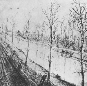 Canal by Vincent Van Gogh