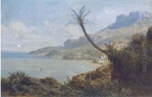 A View Of A Mediterranean Bay by August Albert Zimmermann