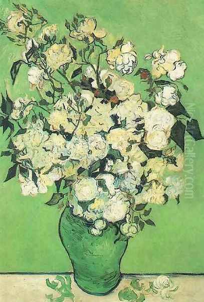 Pink Roses In A Vase - view 1