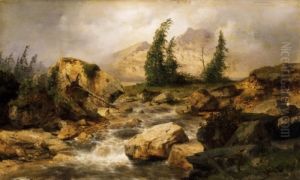 Landscape In The Alps With A Torrential Brook