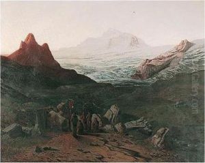 Gebet Vor Dem Grubengang (pilgrims At Prayer) by August Albert Zimmermann