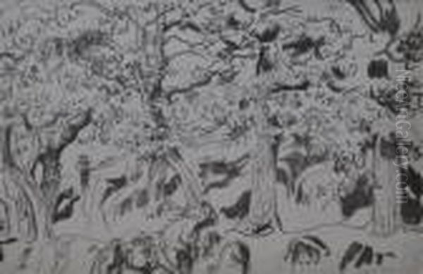 Bergers Sous Les Arbres - view 1