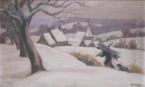 Village Sous La Neige