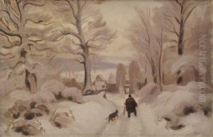 Paysage De Neige by Jules Emile Zingg