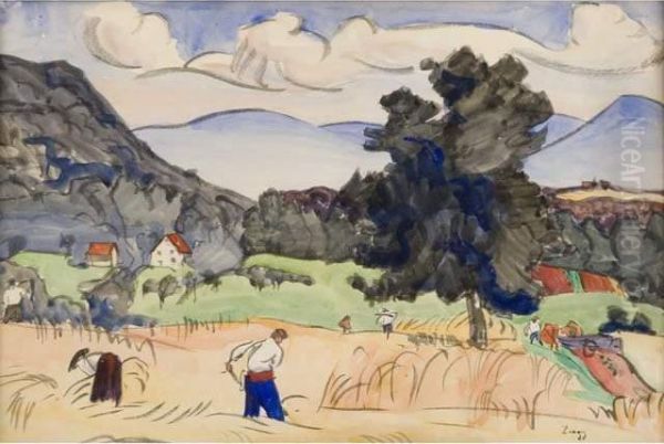 Scene De Moisson. - view 1
