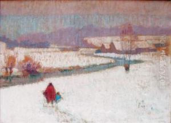  Femme Et Enfant Dans La Neige  - view 1