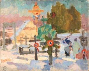Cimetiere De Dannemarie Aux Cocardes,1917 by Jules Emile Zingg