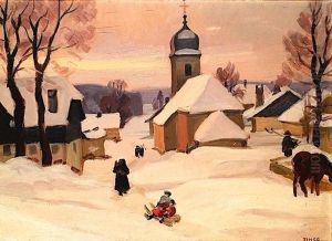 Paysage De Neige by Jules Emile Zingg