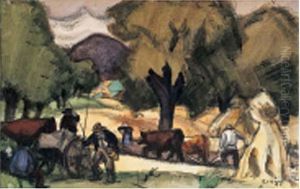 Aux Champs by Jules Emile Zingg