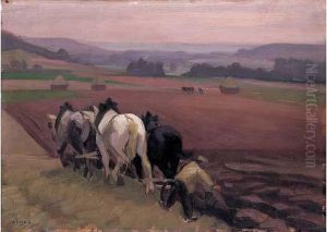 Les Labours by Jules Emile Zingg