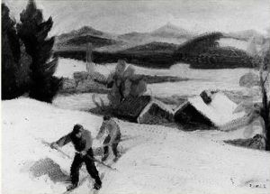 Skieurs by Jules Emile Zingg
