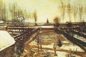 Parsonage Garden At Nuenen In The Snow The II by Vincent Van Gogh