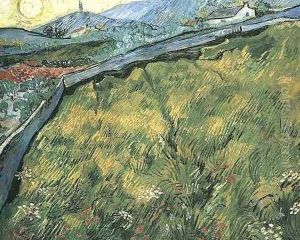 Field Of Spring Wheat At Sunrise by Vincent Van Gogh