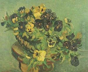 Tambourine With Pansies