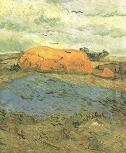 Haystacks Under A Rainy Sky