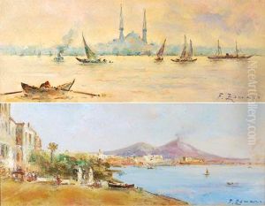 Veduta Di Istanbul Da Mare by Fausto Zonaro