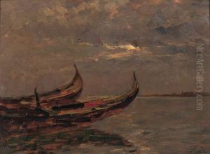 Gondole A Venezia by Fausto Zonaro