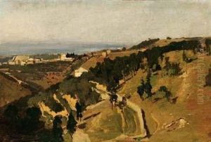 Paesaggio Ligure Nei Pressi Di Sanremo by Fausto Zonaro