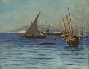 Hafenszene by Fausto Zonaro