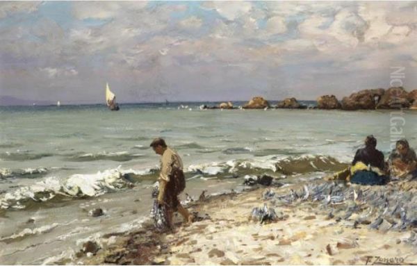 Fishermen On The Shores Of The Bosphorus - view 1
