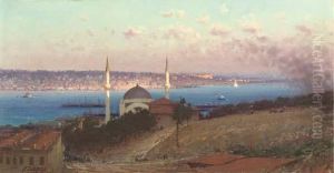 The Dolmabahce Mosque And Uskudar As Seen From The Hills Ofgumussuyu, Constantinople