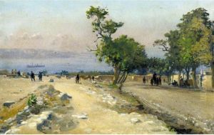 View Over The Bosphorus by Fausto Zonaro