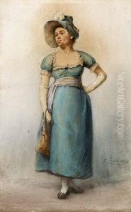 Figura Femminile In Abito Stile Impero Figura Femminile In Abito Stile Impero