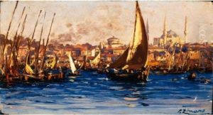 Porto Di Istambul by Fausto Zonaro