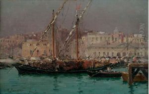 Le Port De Naples by Fausto Zonaro