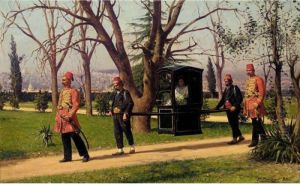 The Sedan Chair by Fausto Zonaro