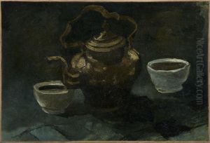Still Life With Copper Coffeepot And Two White Bowls by Vincent Van Gogh