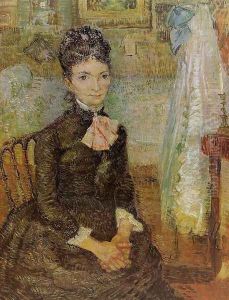 Woman Sitting By A Cradle